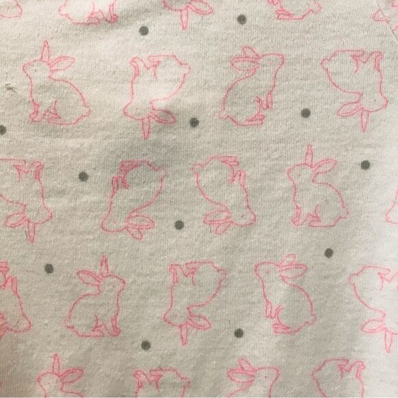 Janie and Jack Easter White and Pink Bunny Onesie, Size 0-3 Months New with Tags - Picture 8 of 10